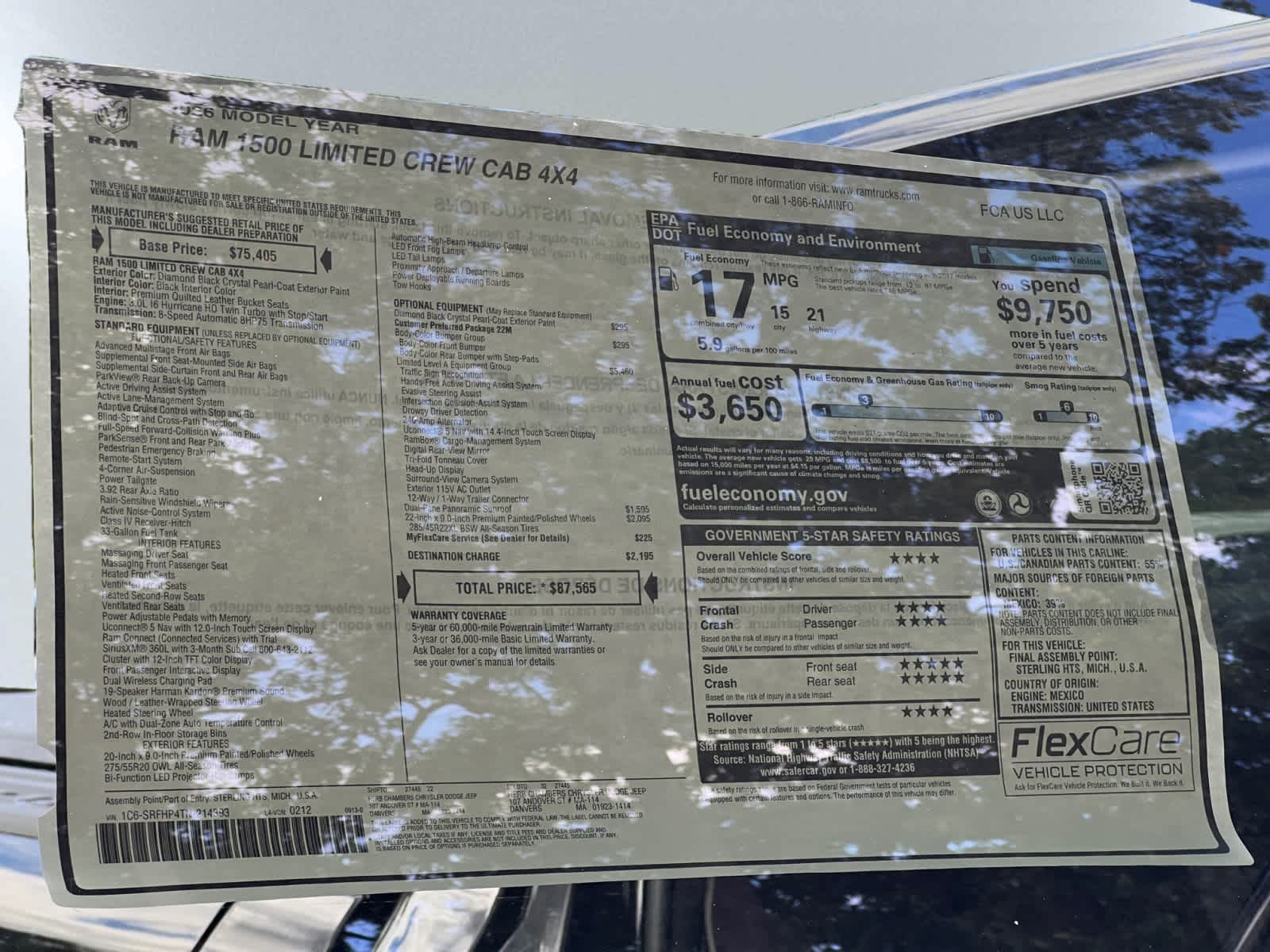 new 2026 Ram 1500 car, priced at $84,115