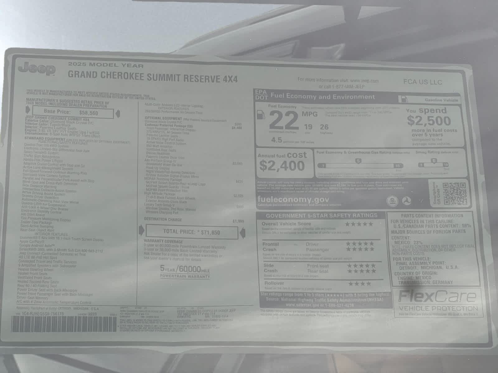 new 2025 Jeep Grand Cherokee car, priced at $67,750