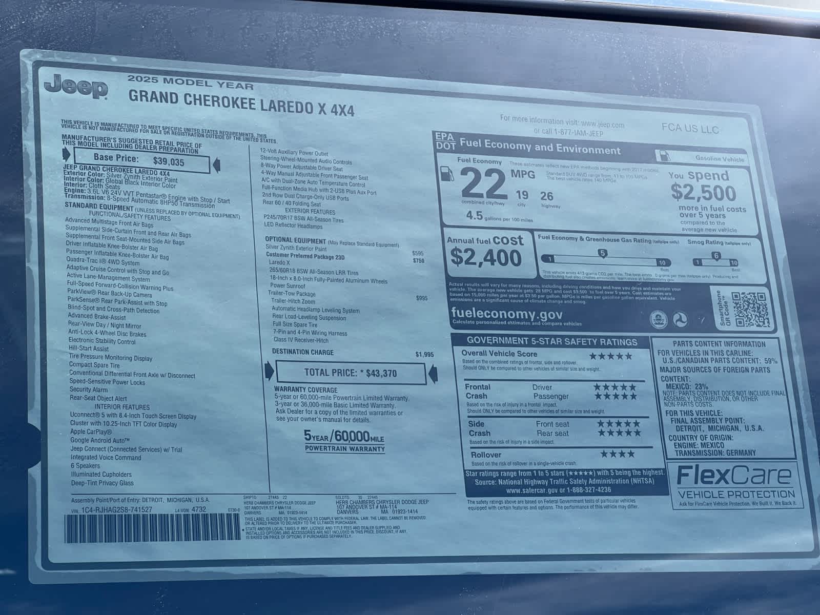 new 2025 Jeep Grand Cherokee car, priced at $41,370
