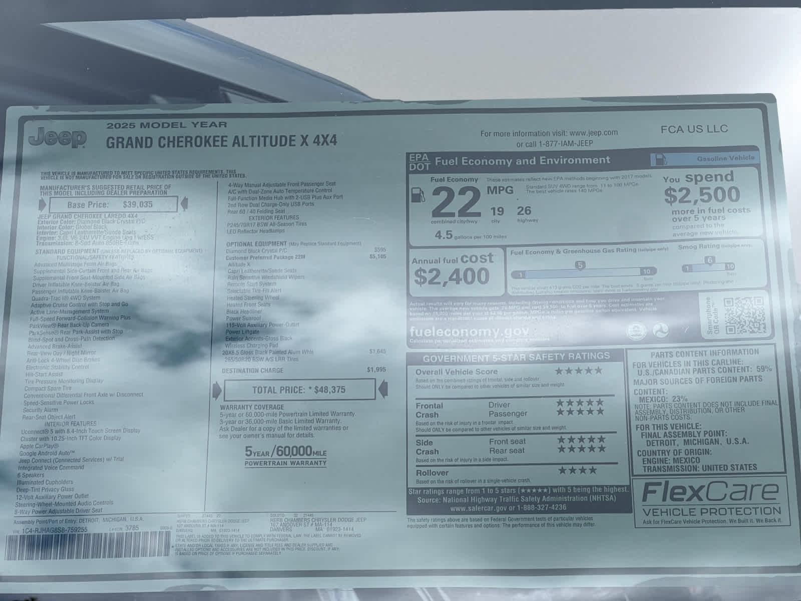 new 2025 Jeep Grand Cherokee car, priced at $44,275