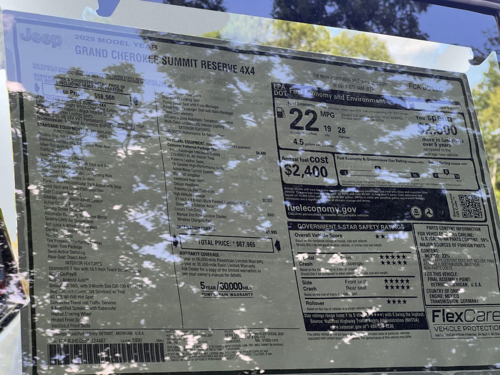 new 2025 Jeep Grand Cherokee car, priced at $63,865