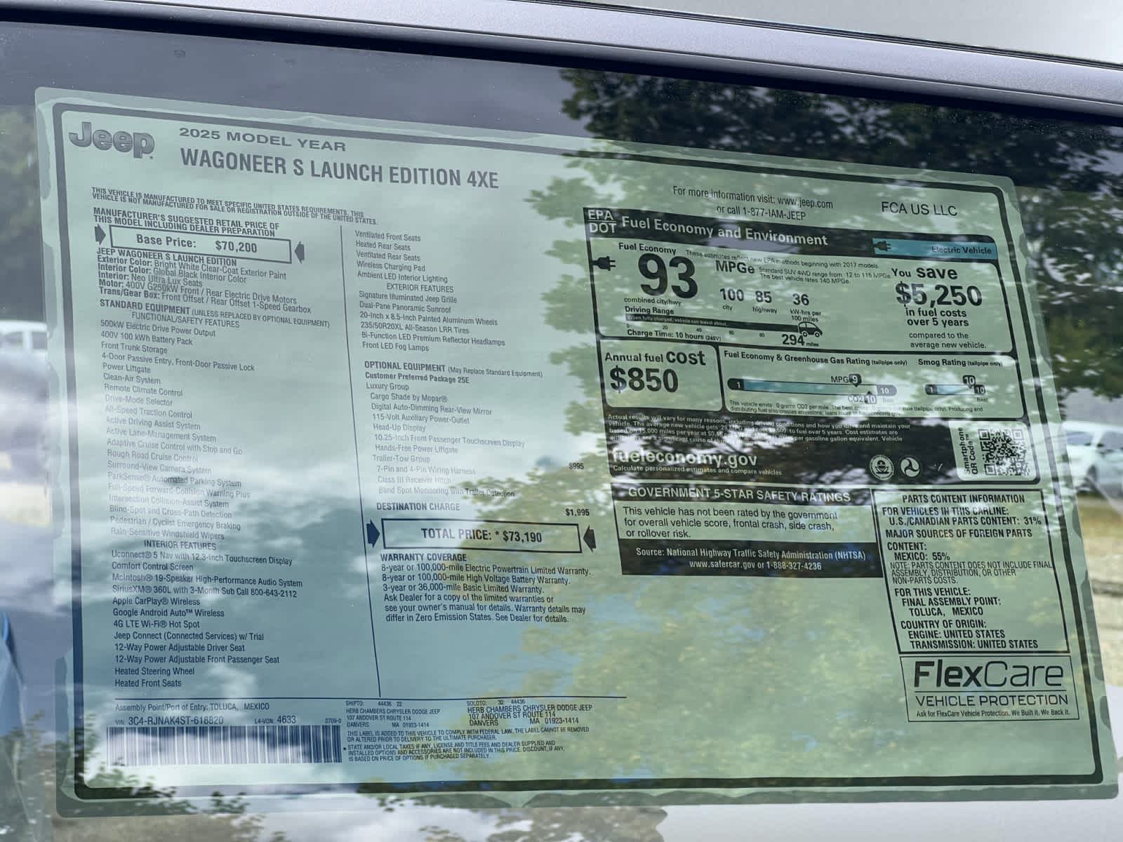 new 2025 Jeep Wagoneer S car, priced at $67,190