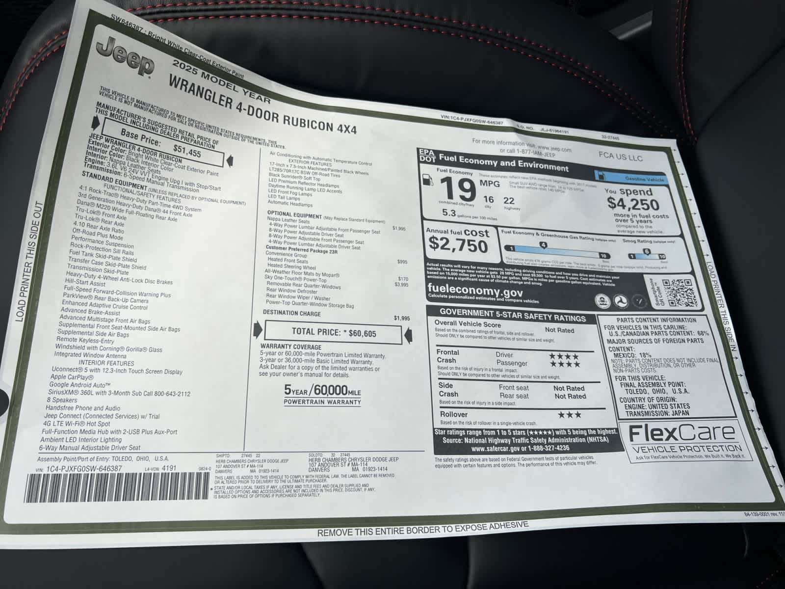 new 2025 Jeep Wrangler car, priced at $57,605