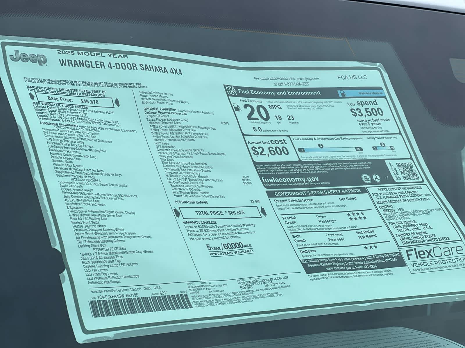 new 2025 Jeep Wrangler car, priced at $57,525