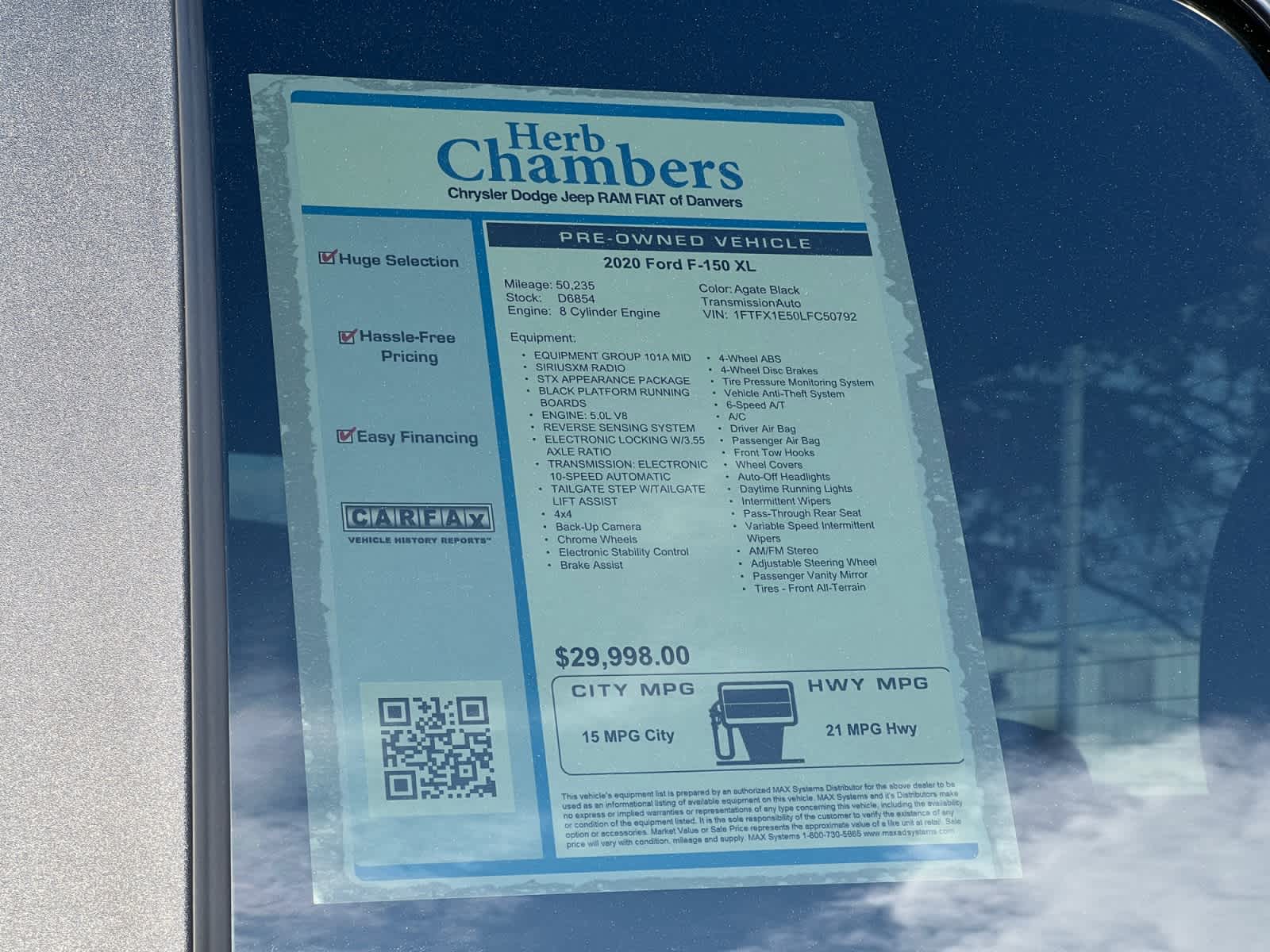 used 2020 Ford F-150 car, priced at $27,997