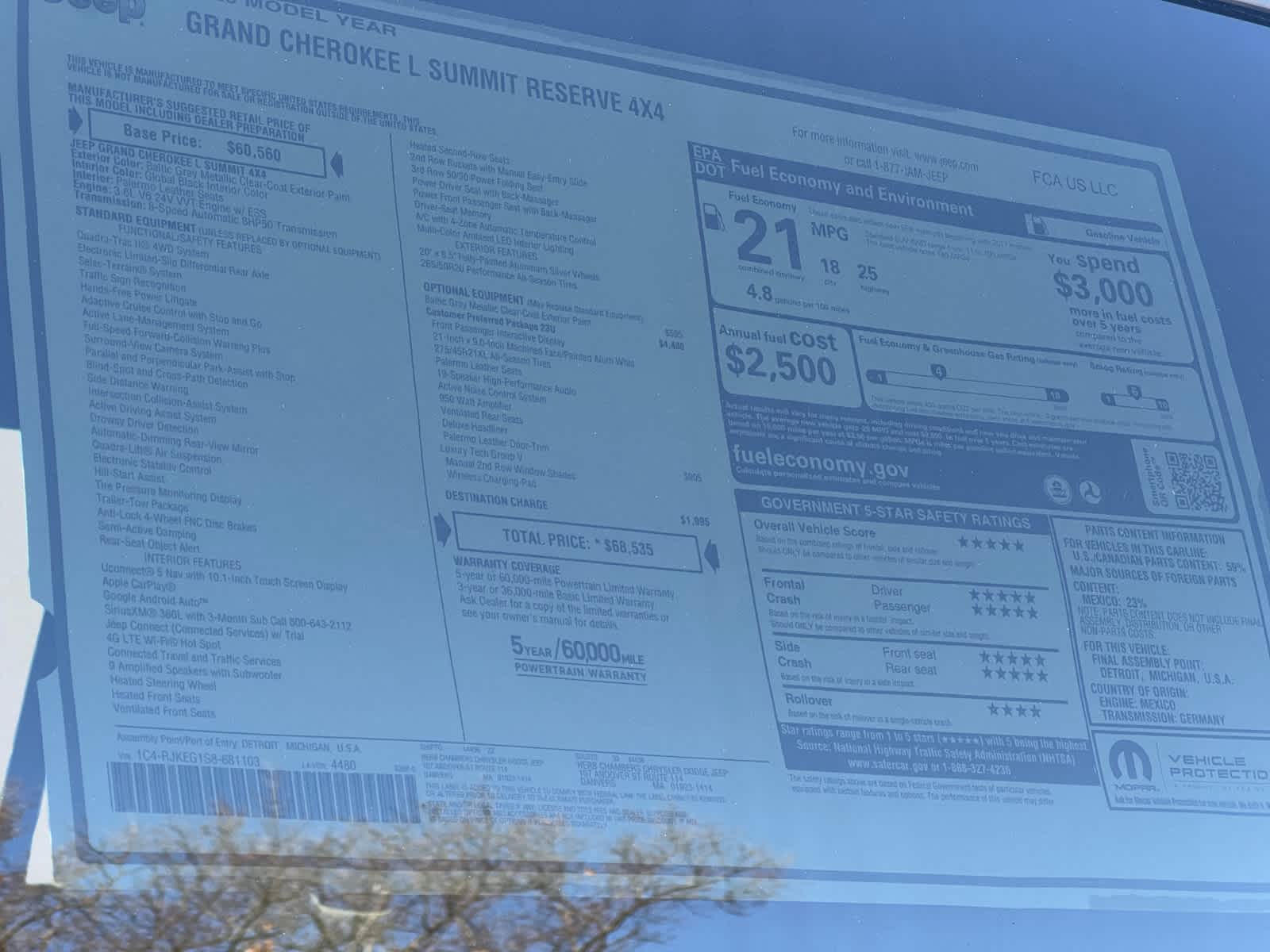 new 2025 Jeep Grand Cherokee car, priced at $66,535