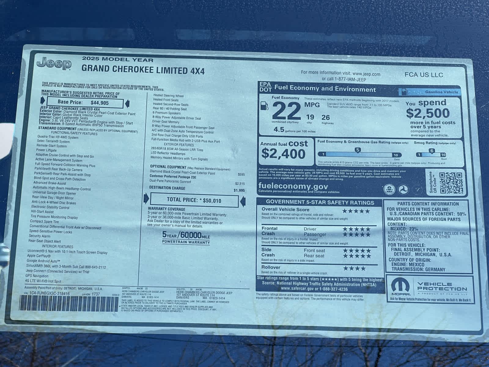new 2025 Jeep Grand Cherokee car, priced at $47,010