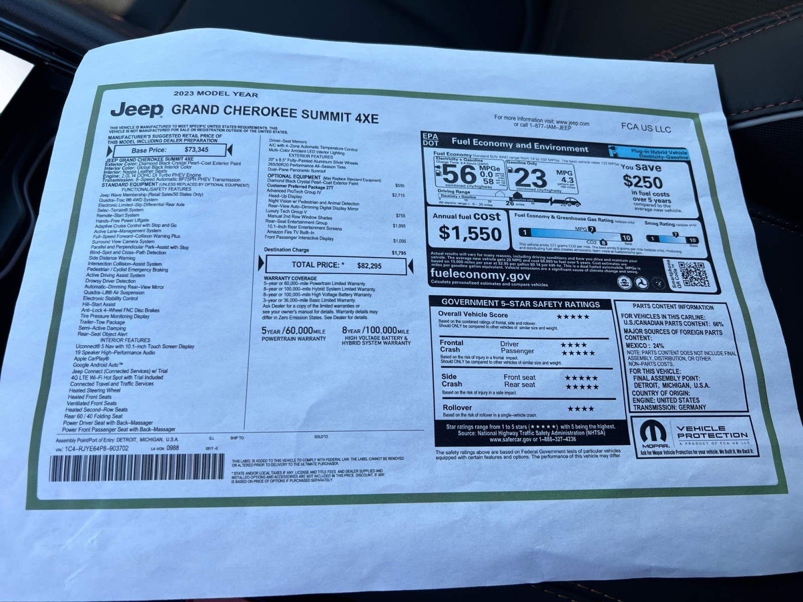 used 2023 Jeep Grand Cherokee 4xe car, priced at $65,595