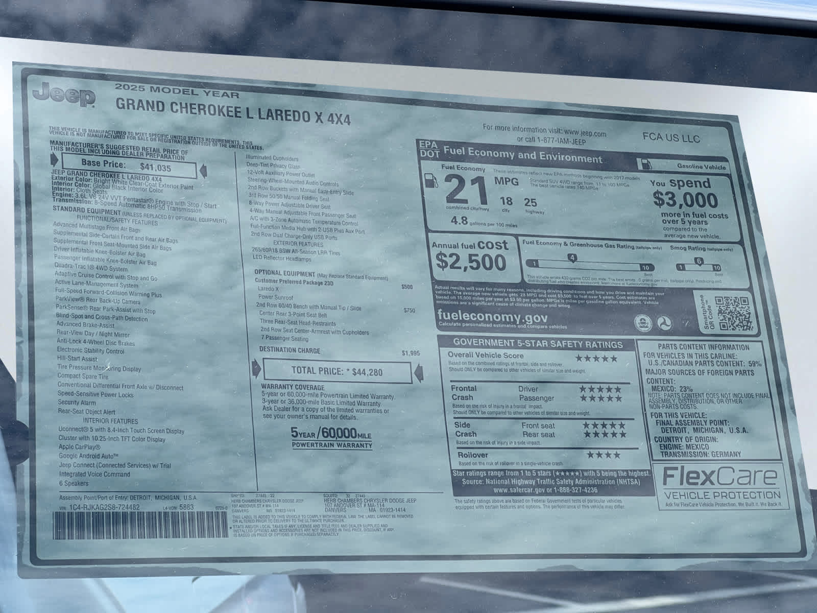 new 2025 Jeep Grand Cherokee car, priced at $42,280