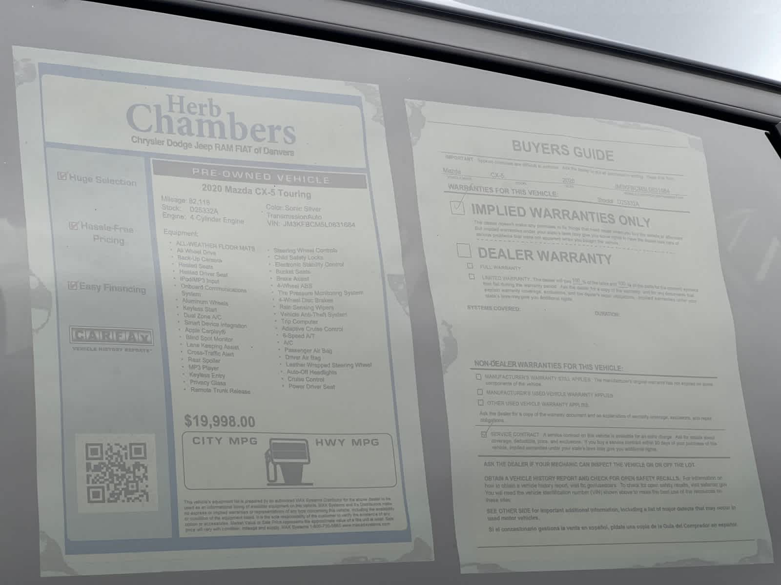 used 2020 Mazda Mazda CX-5 car, priced at $19,497