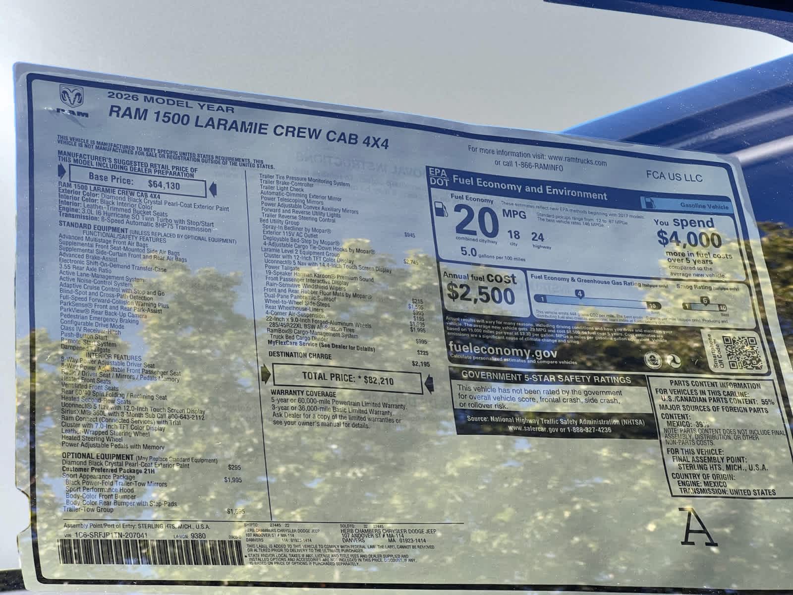 new 2026 Ram 1500 car, priced at $78,760