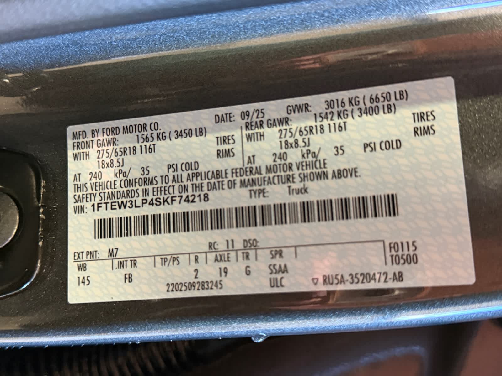 new 2025 Ford F-150 car, priced at $57,795