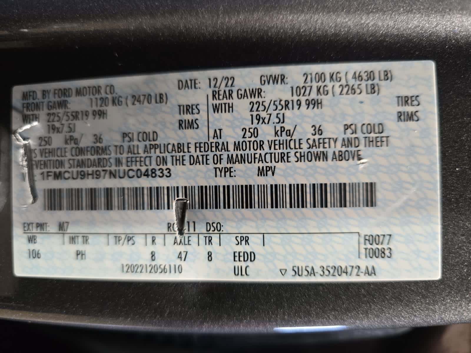 used 2022 Ford Escape car, priced at $24,747