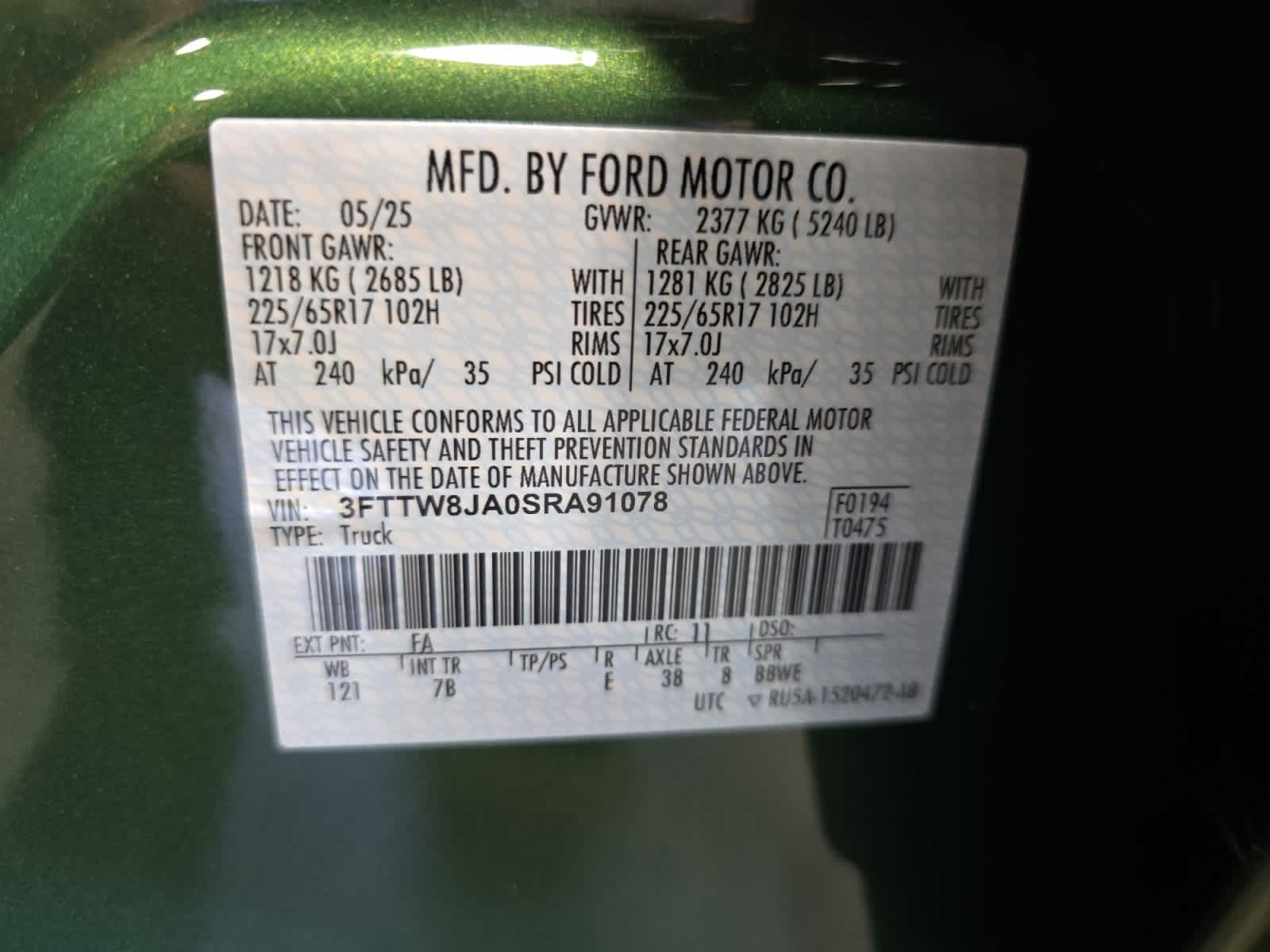 new 2025 Ford Maverick car, priced at $35,350