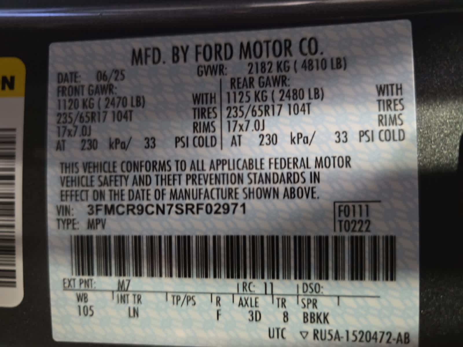 new 2025 Ford Bronco Sport car, priced at $43,395