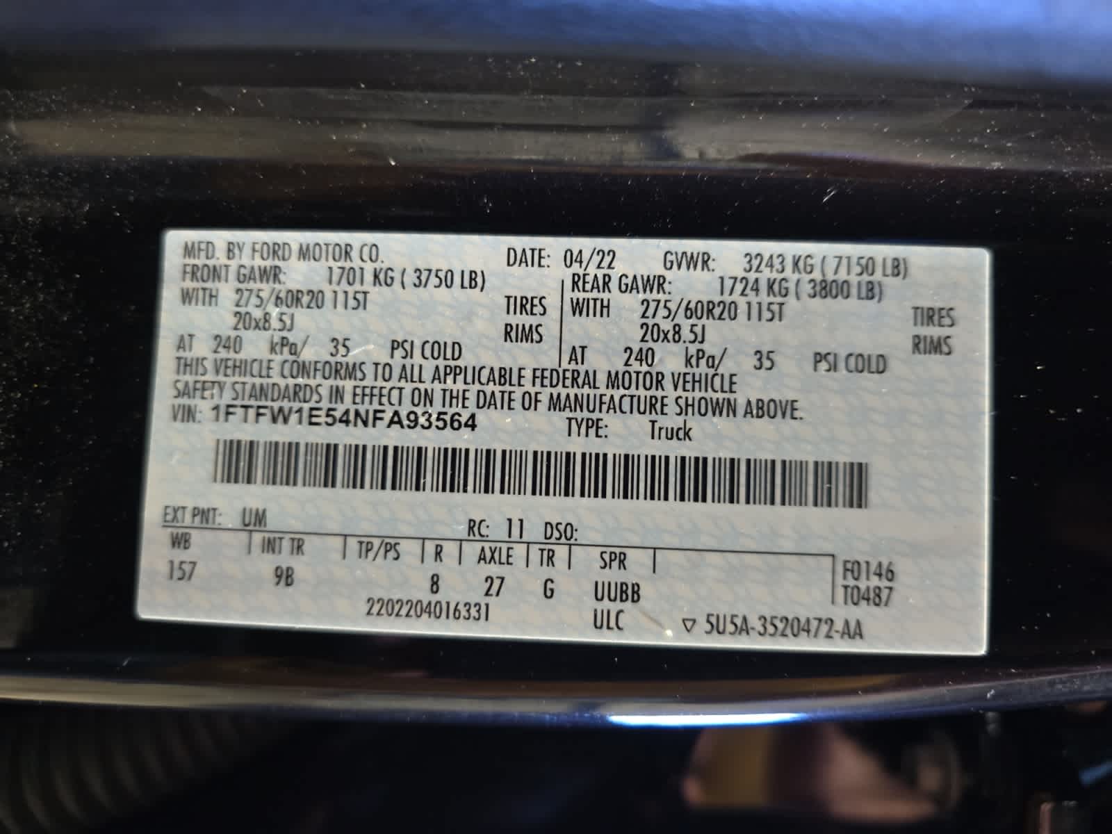 used 2022 Ford F-150 car, priced at $38,987