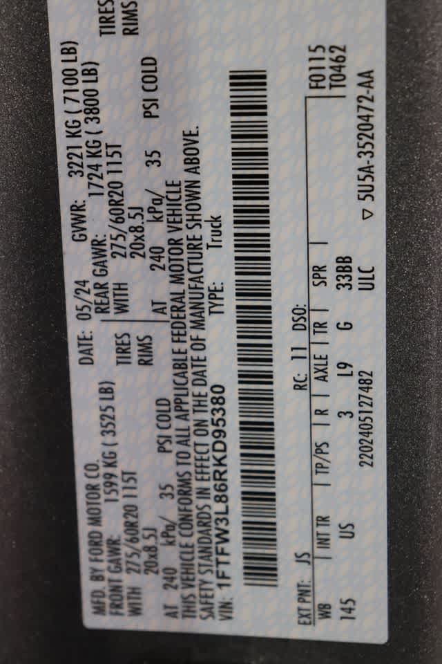 new 2024 Ford F-150 car, priced at $56,995