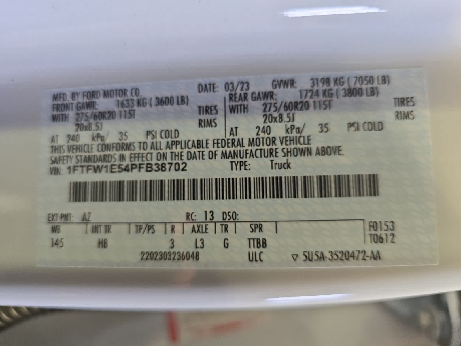 used 2023 Ford F-150 car, priced at $49,195