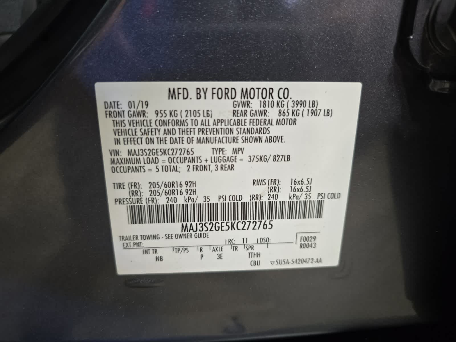 used 2019 Ford EcoSport car, priced at $12,467