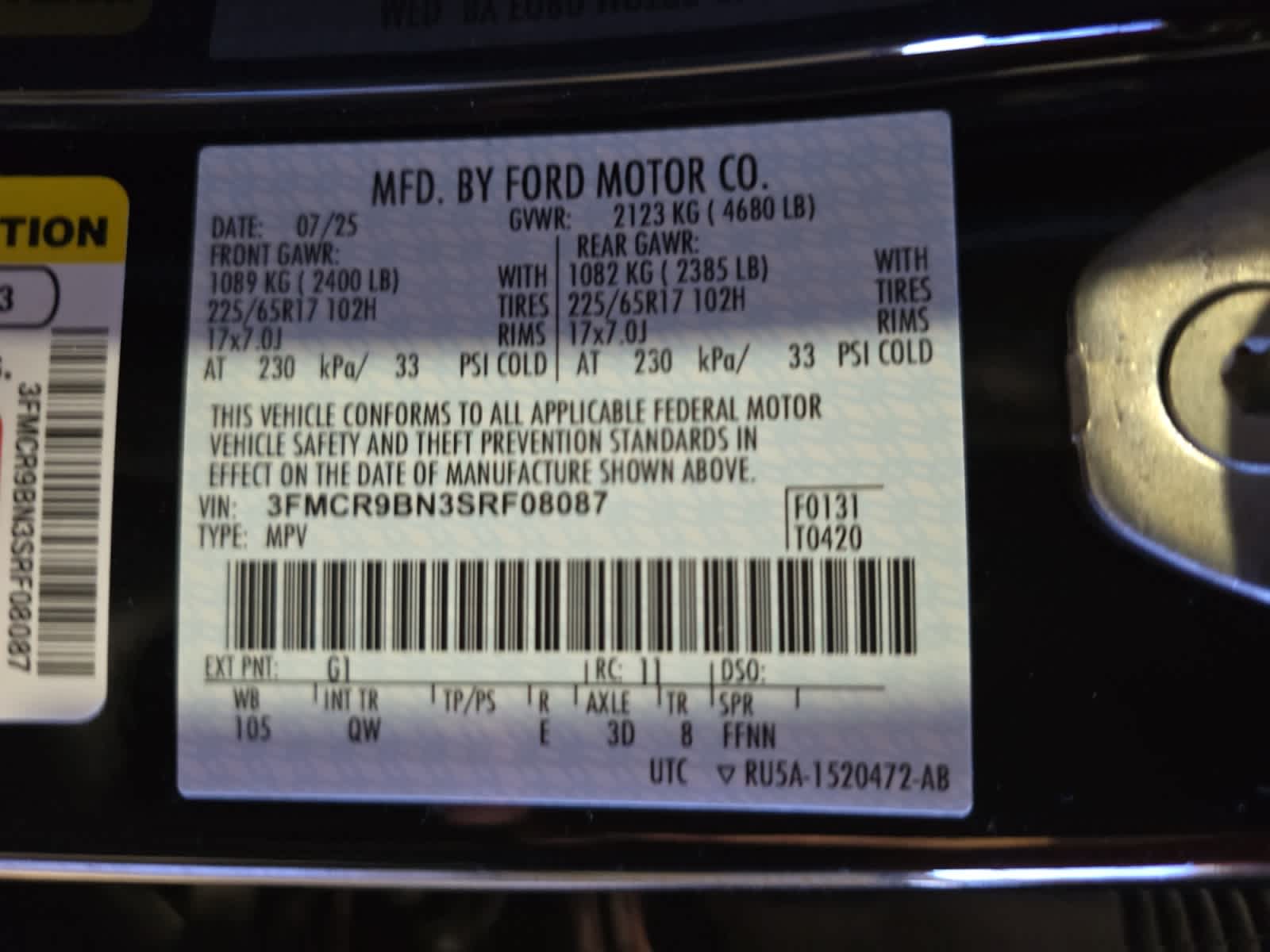 new 2025 Ford Bronco Sport car, priced at $34,795