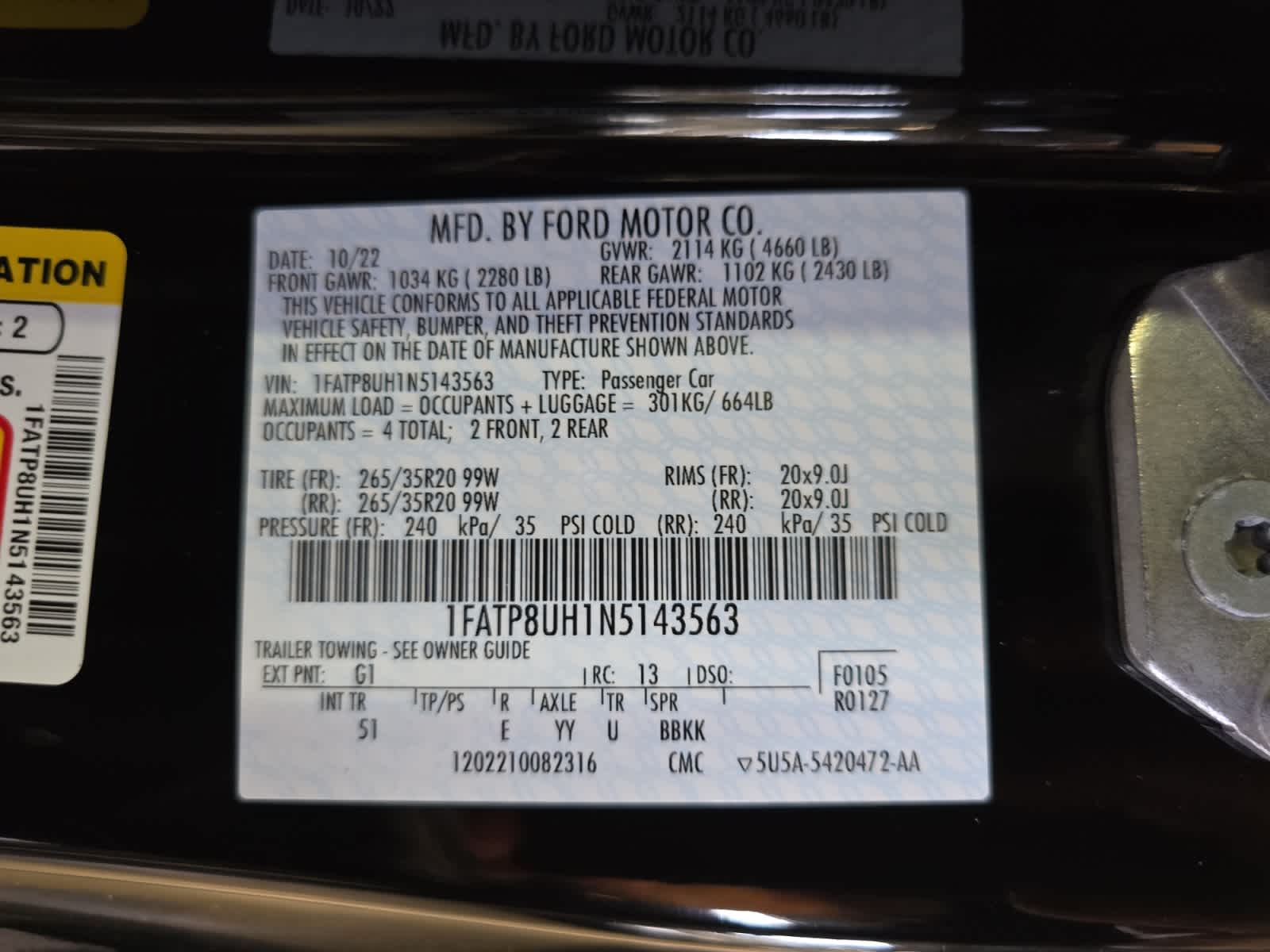 used 2022 Ford Mustang car, priced at $27,691