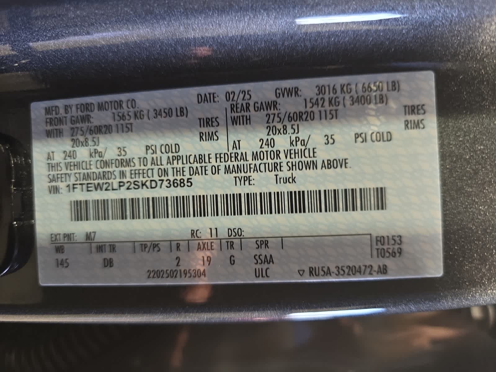 new 2025 Ford F-150 car, priced at $49,245