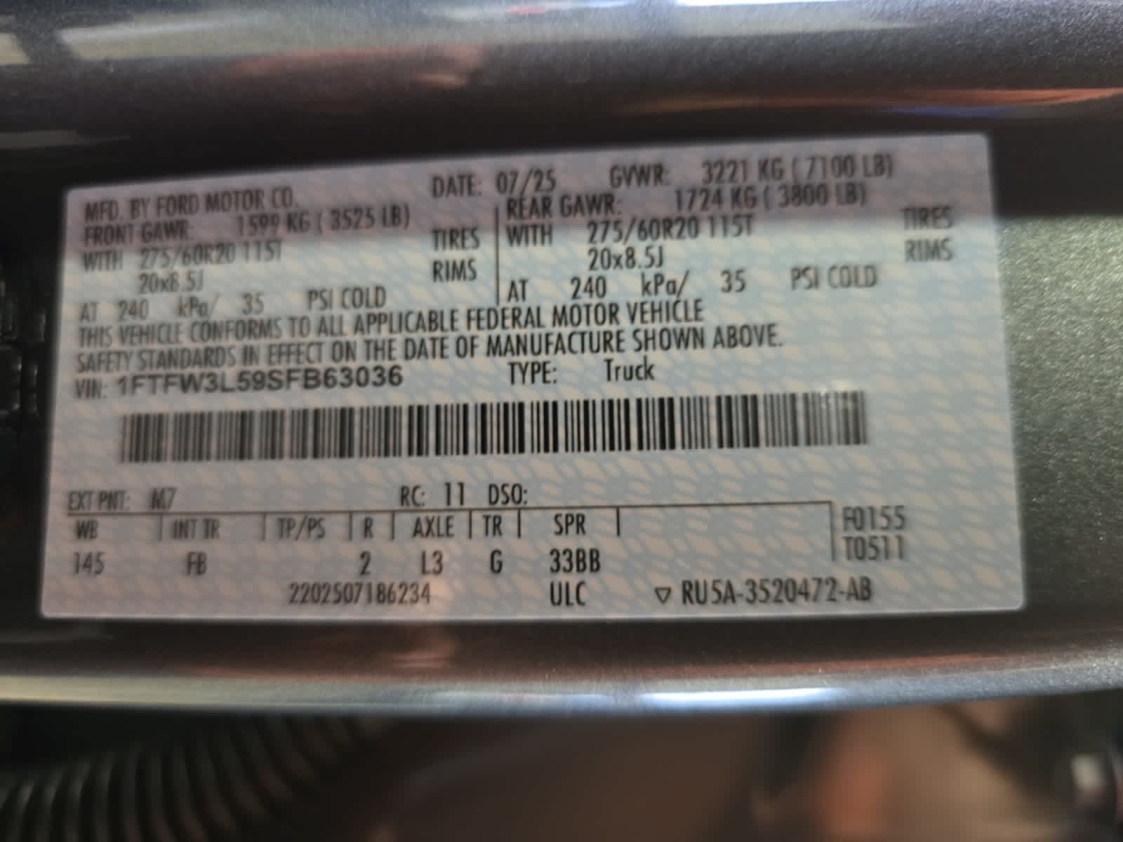 new 2025 Ford F-150 car, priced at $61,295