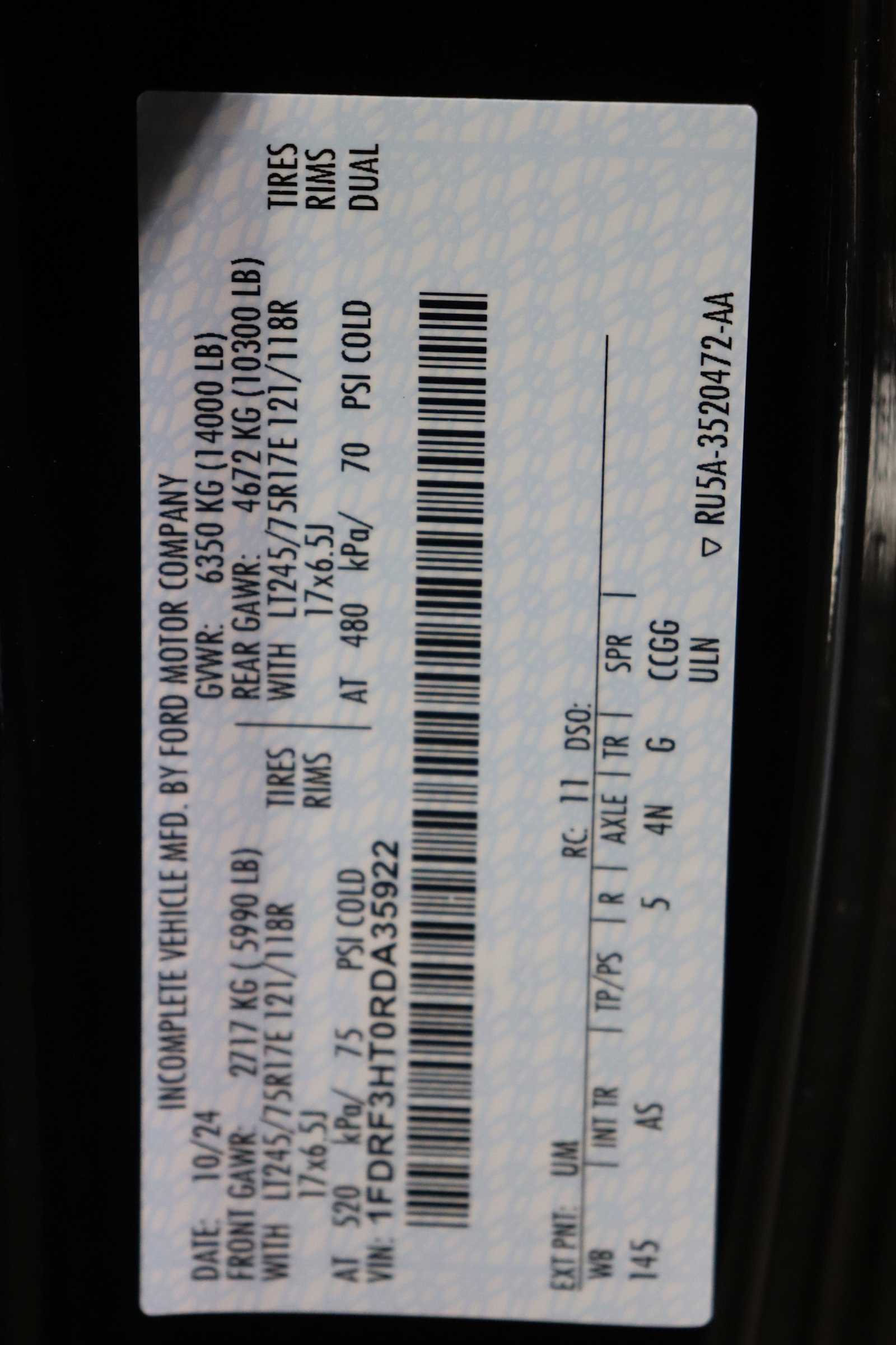 new 2024 Ford Super Duty F-350 DRW car, priced at $62,900