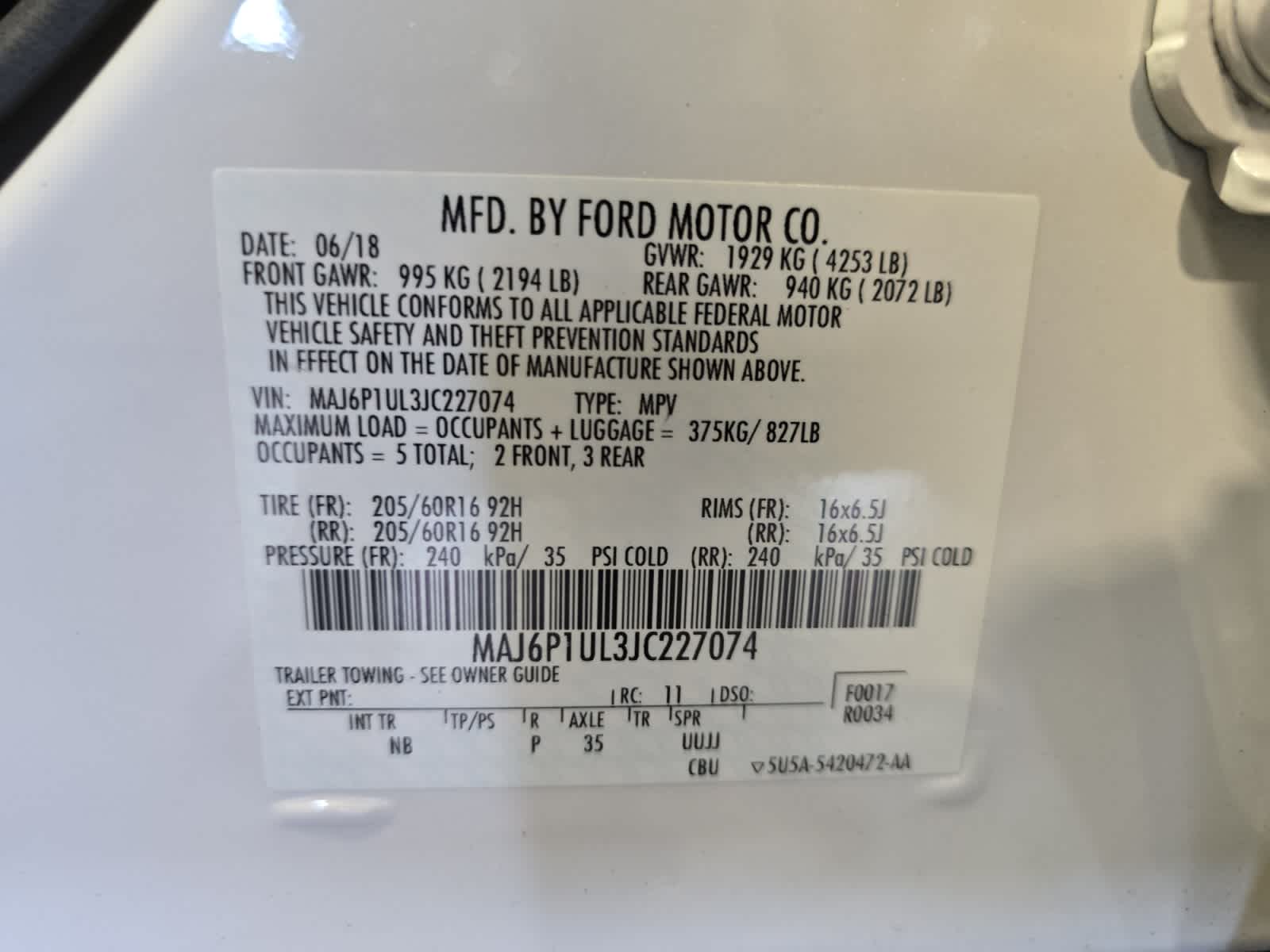used 2018 Ford EcoSport car, priced at $13,863