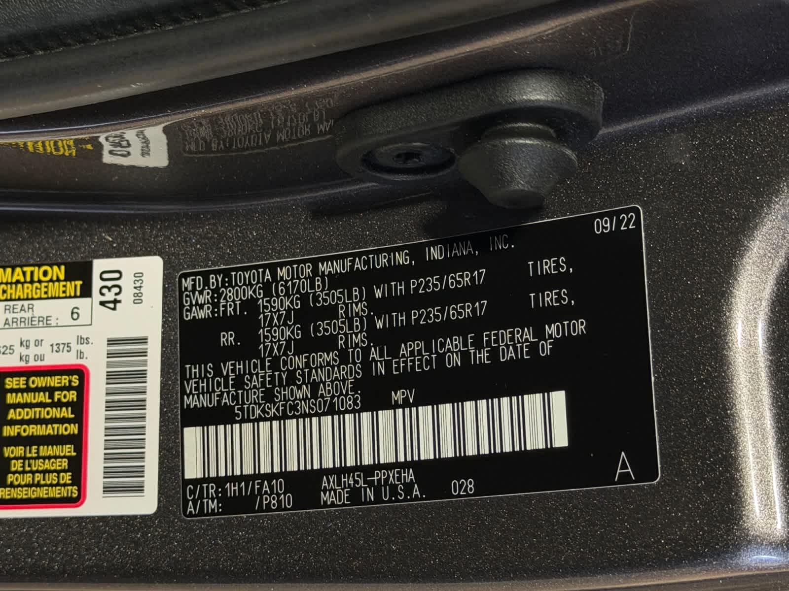 used 2022 Toyota Sienna car, priced at $39,487