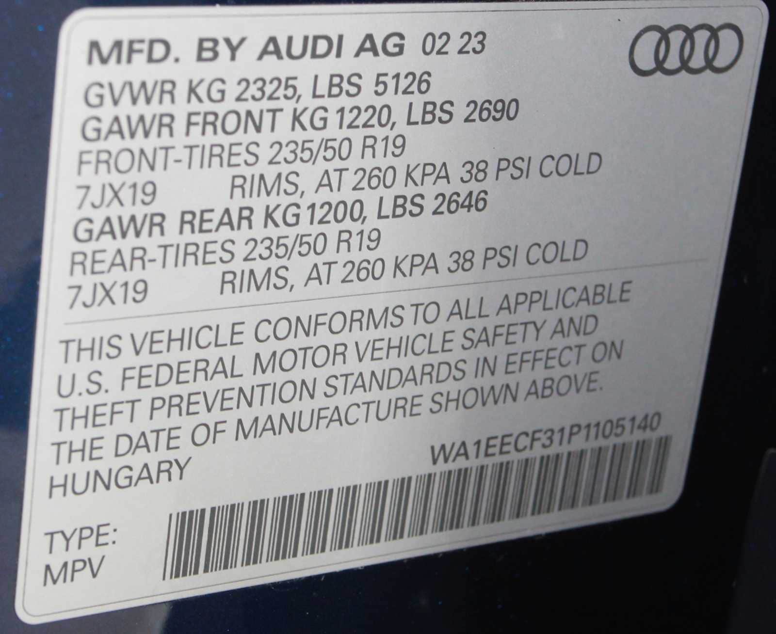 used 2023 Audi Q3 car, priced at $30,478