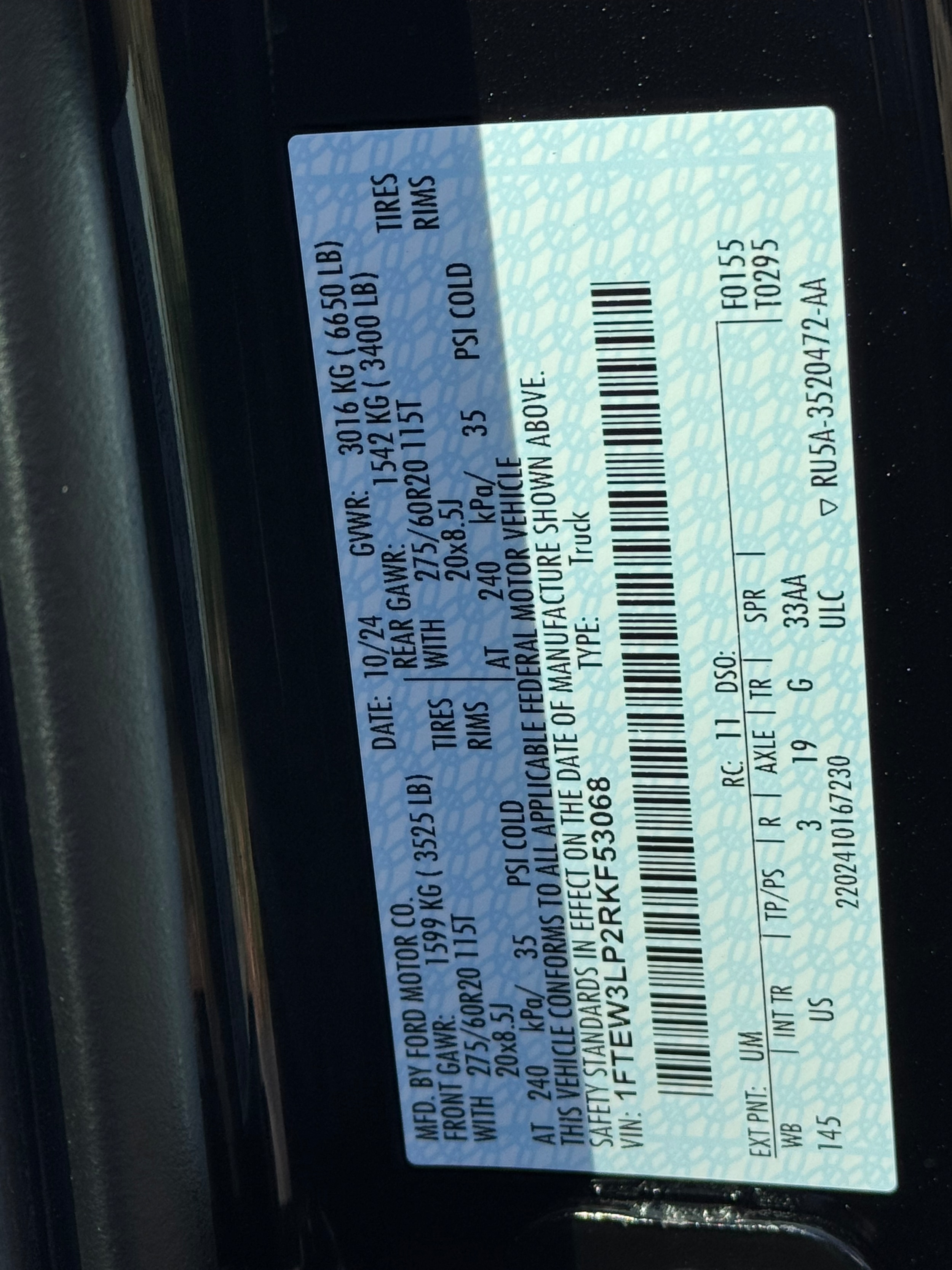 used 2024 Ford F-150 SuperCrew car, priced at $55,995