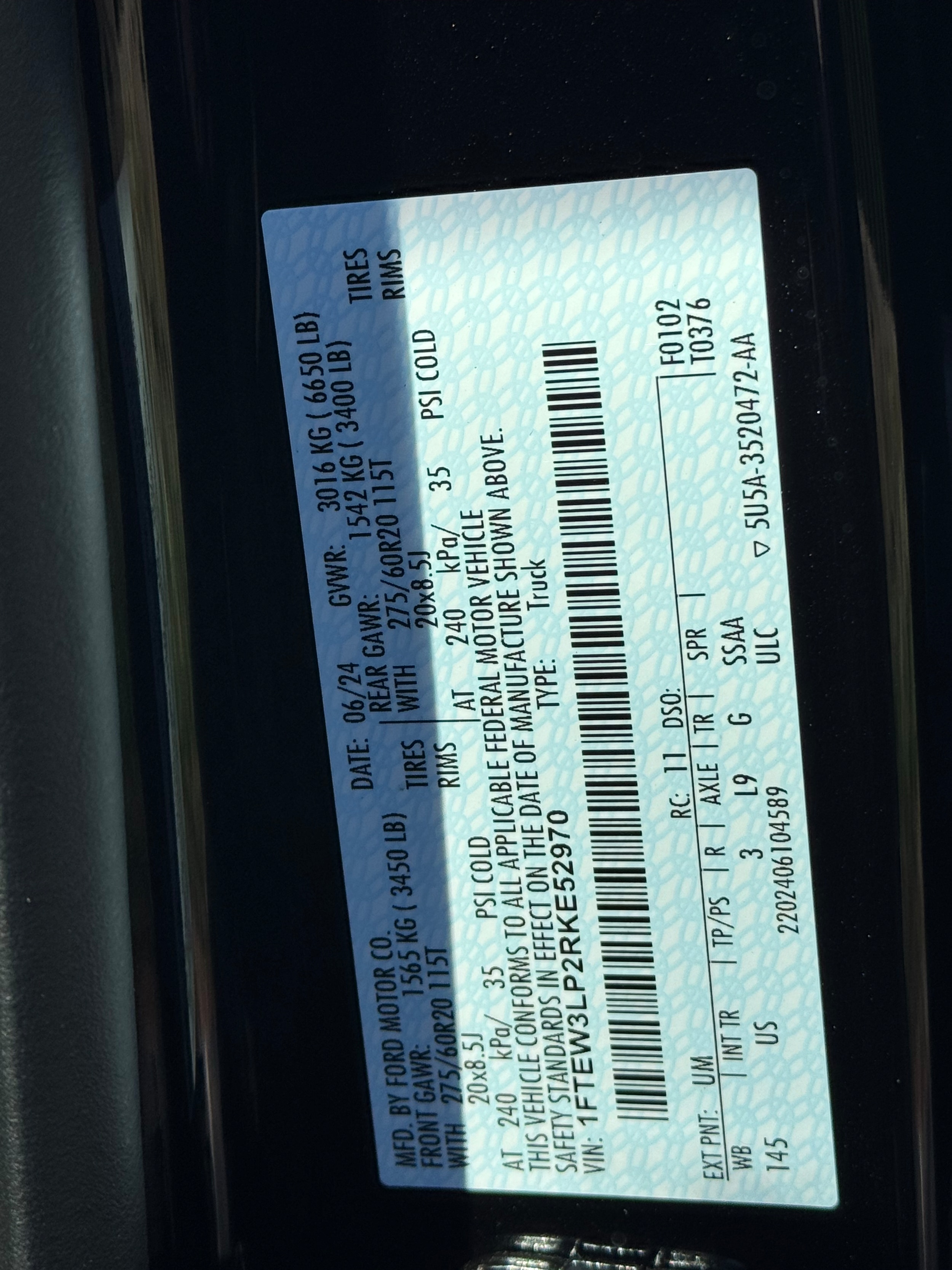 used 2024 Ford F-150 car, priced at $54,965