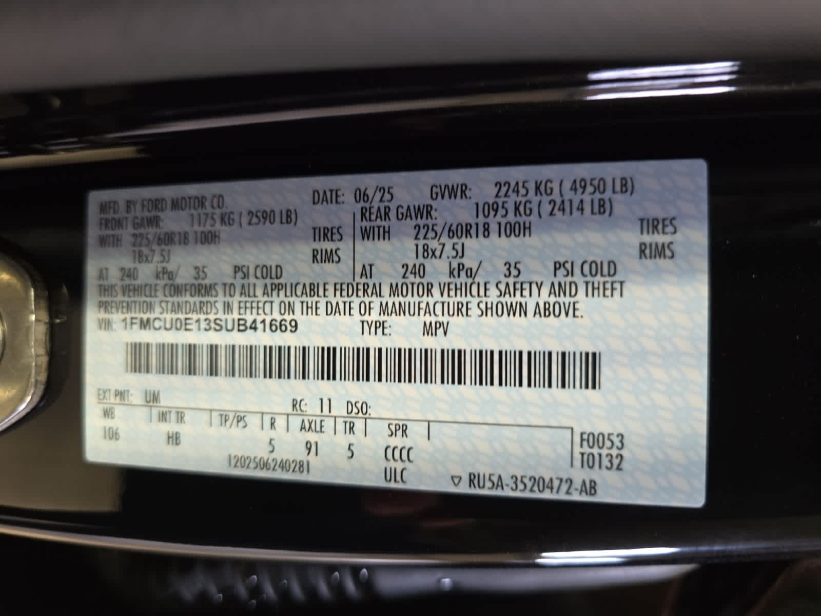 new 2025 Ford Escape car, priced at $38,967