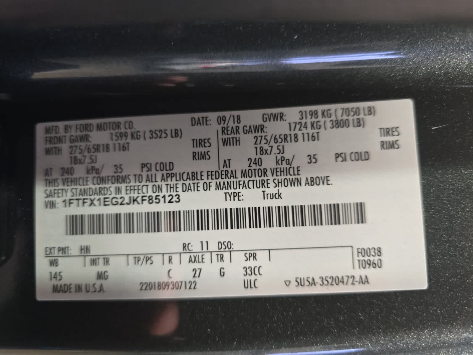 used 2018 Ford F-150 car, priced at $29,193