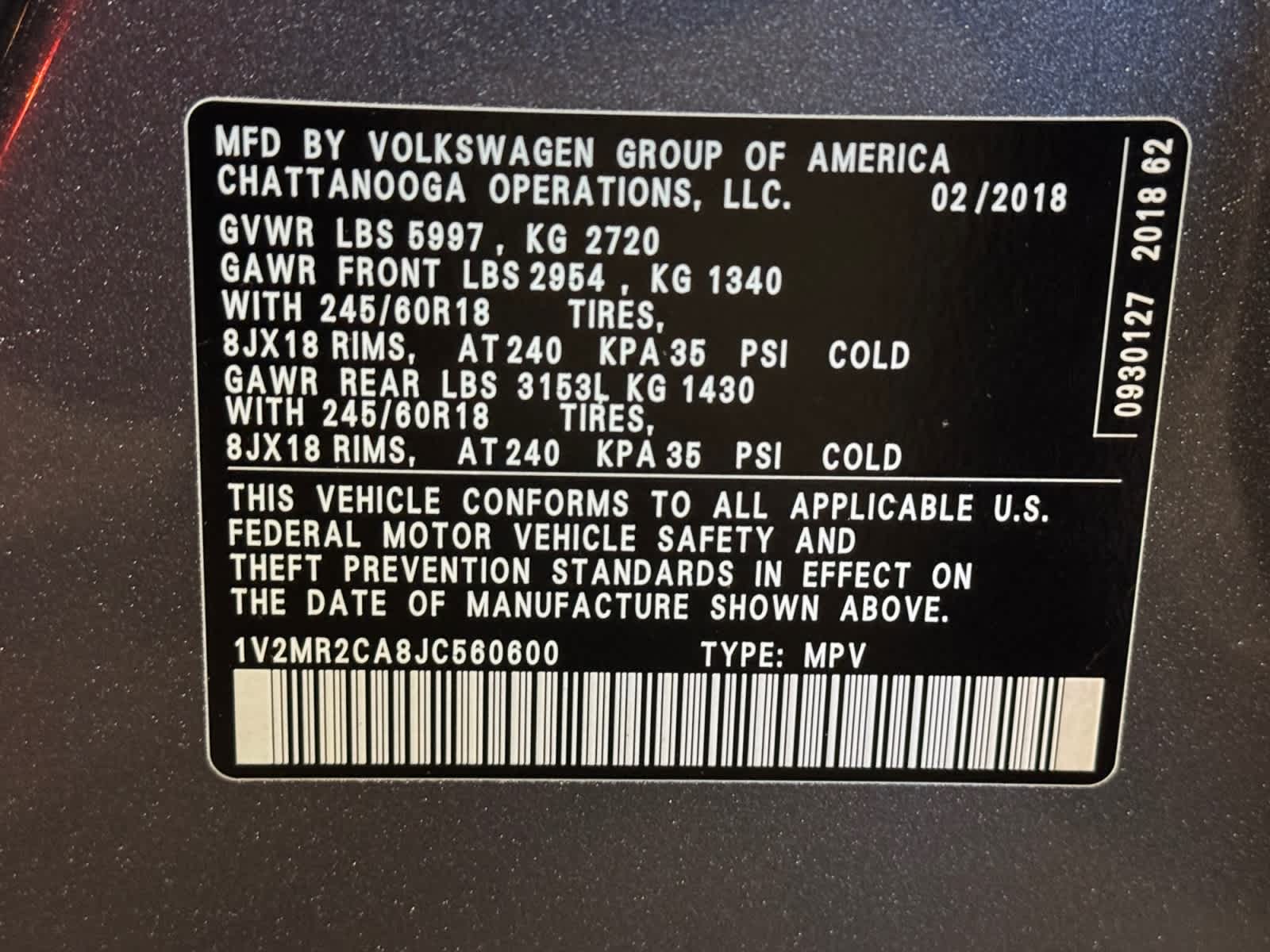 used 2018 Volkswagen Atlas car, priced at $15,485