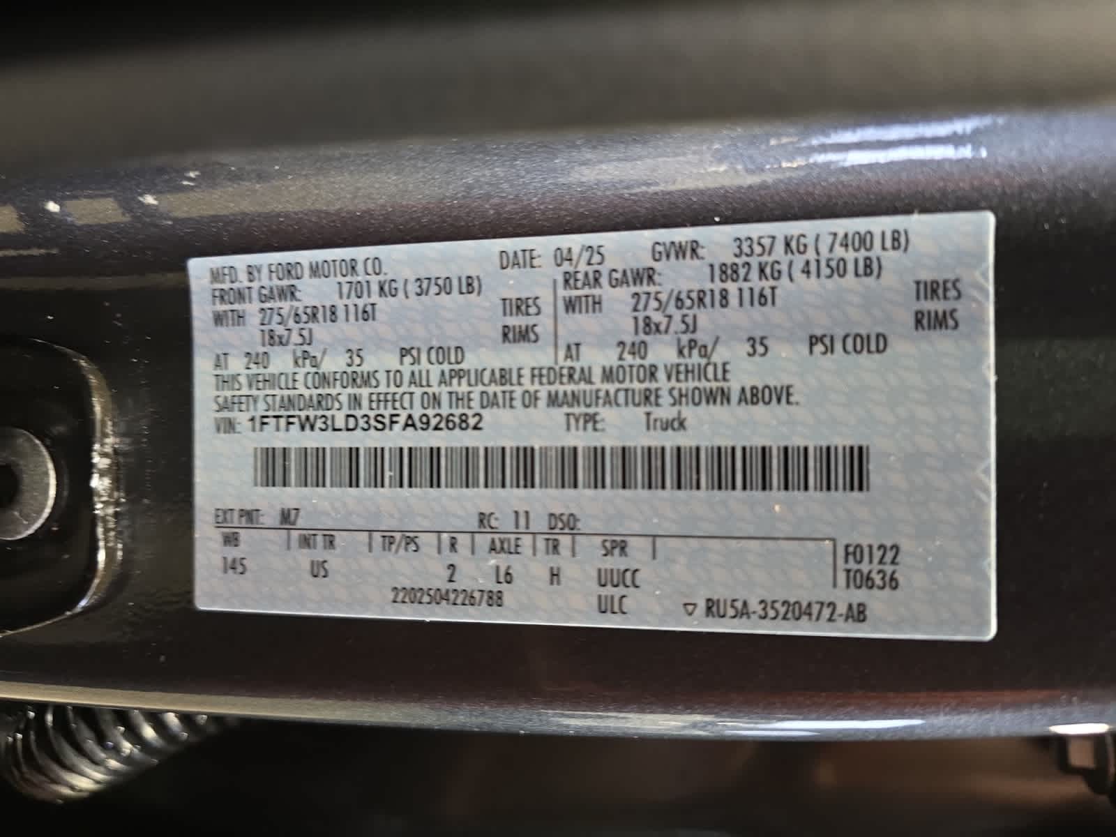 new 2025 Ford F-150 car, priced at $57,295