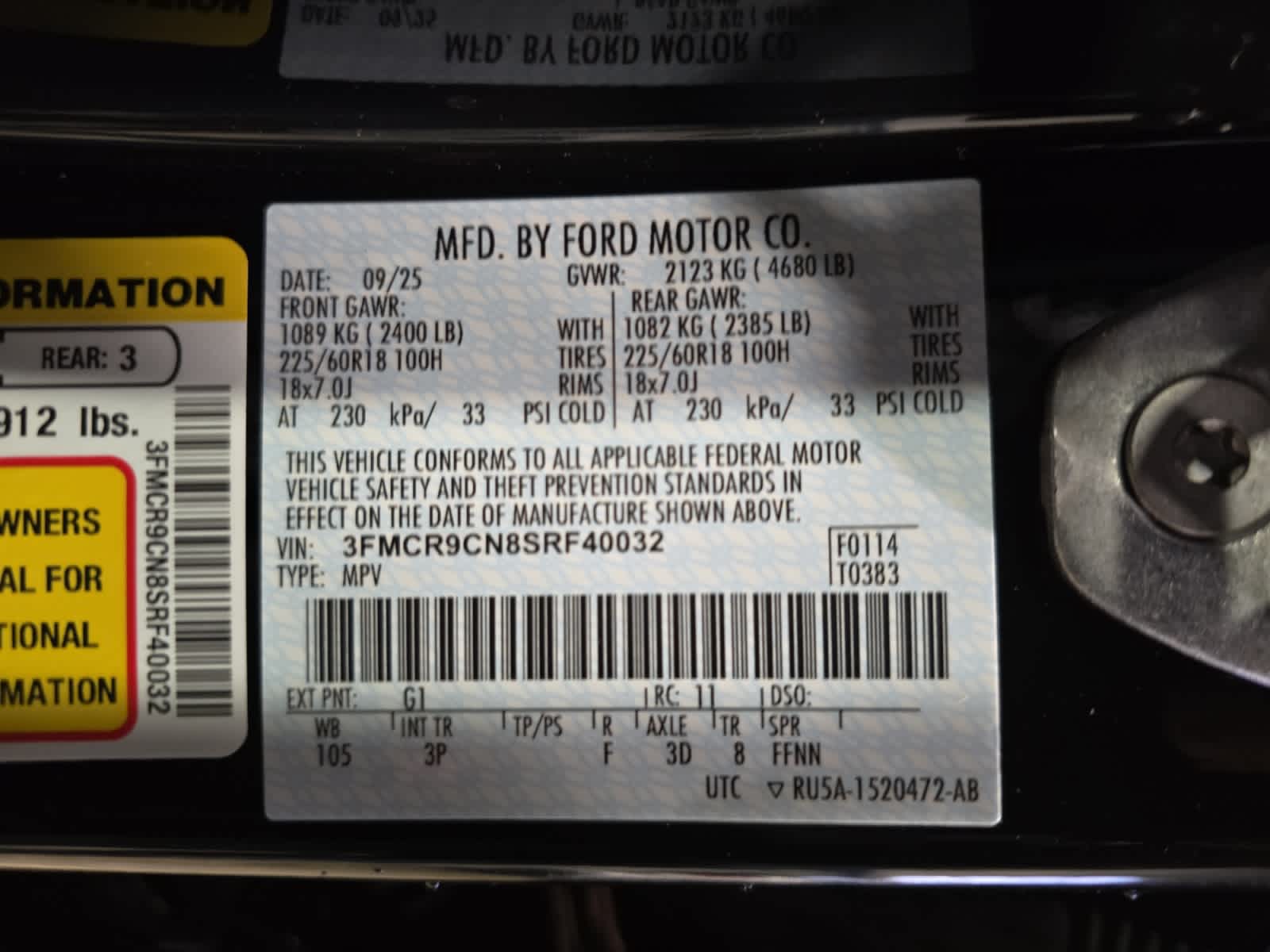 new 2025 Ford Bronco Sport car, priced at $39,995