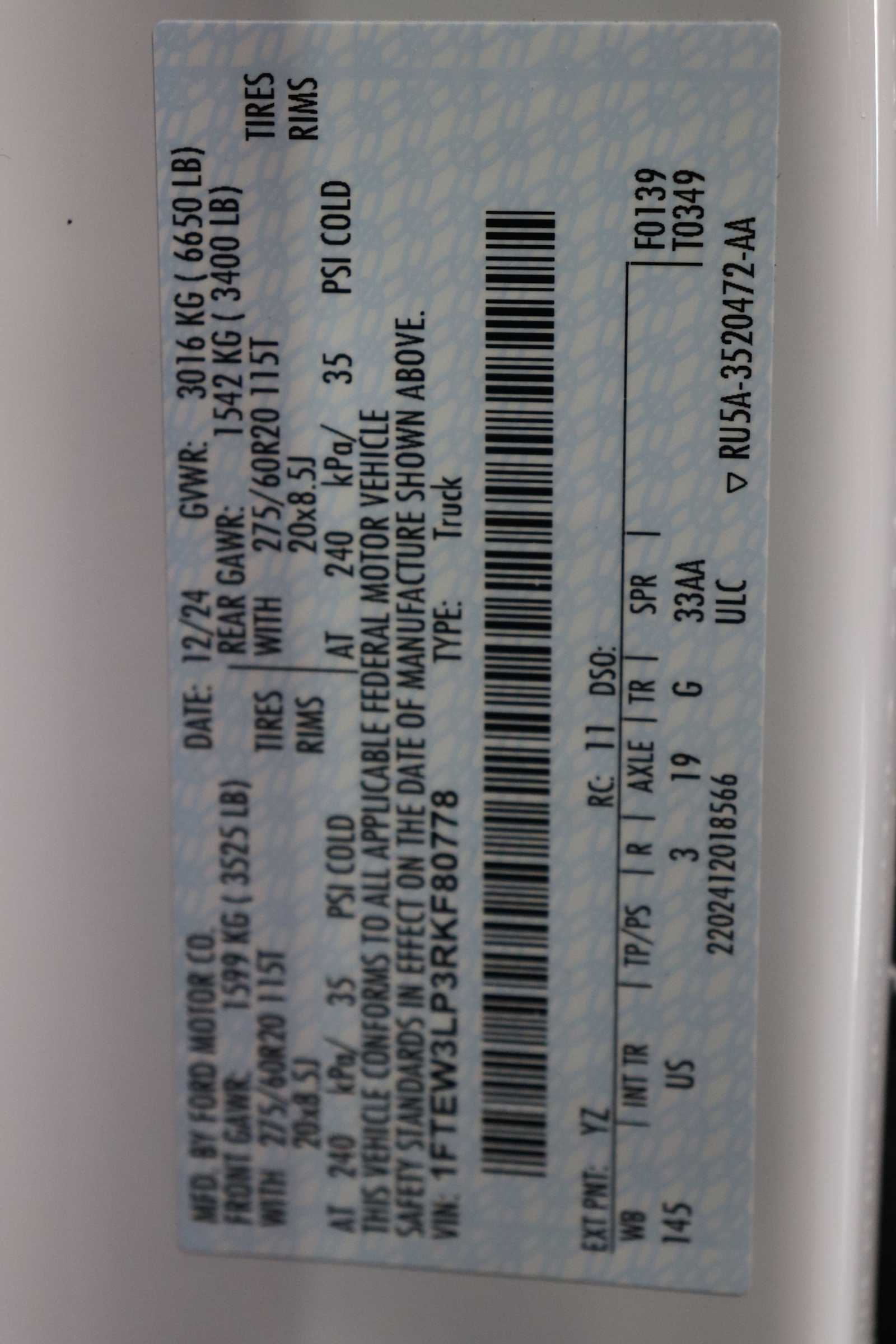 new 2024 Ford F-150 car, priced at $55,965