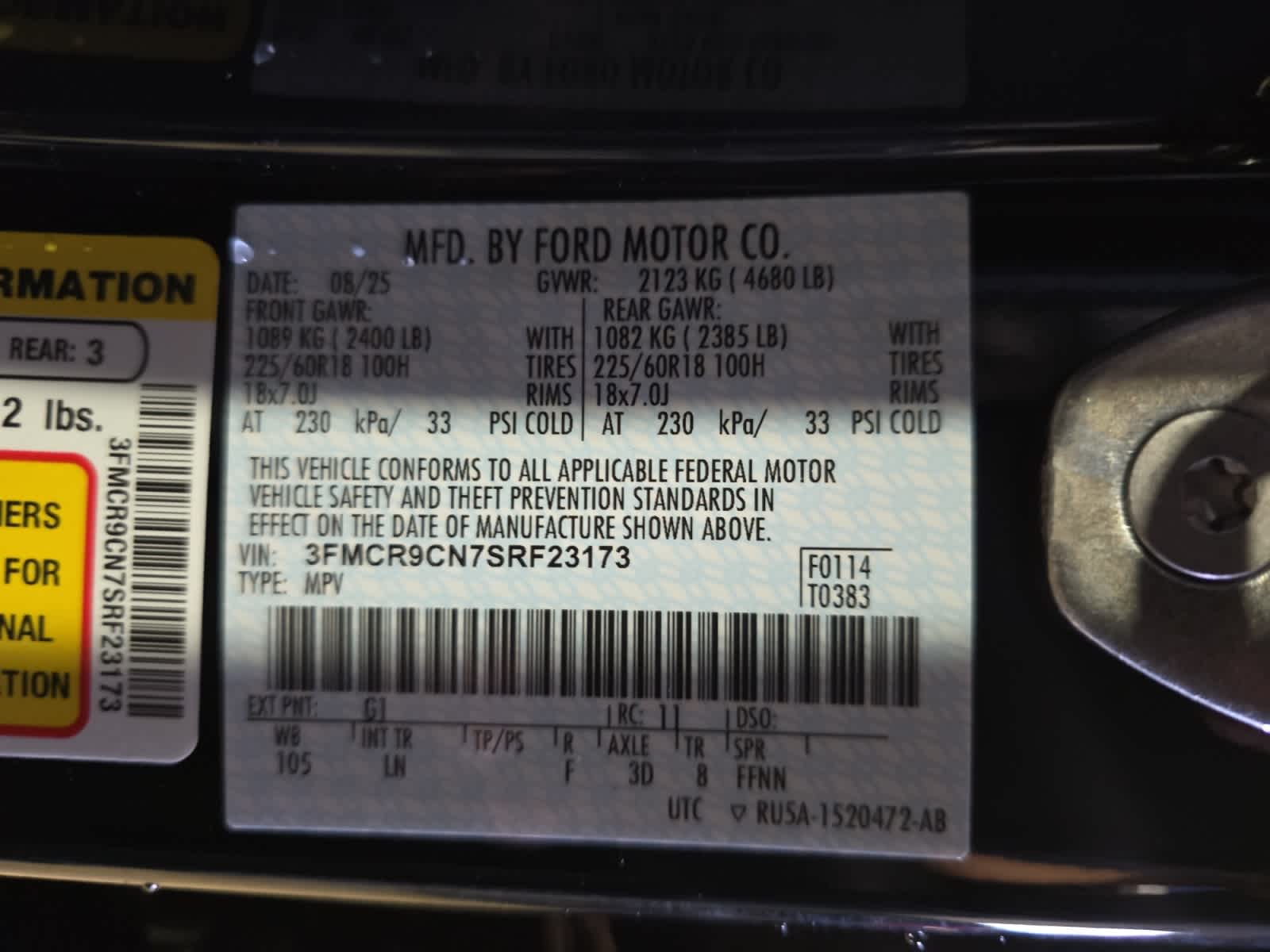 new 2025 Ford Bronco Sport car, priced at $39,895