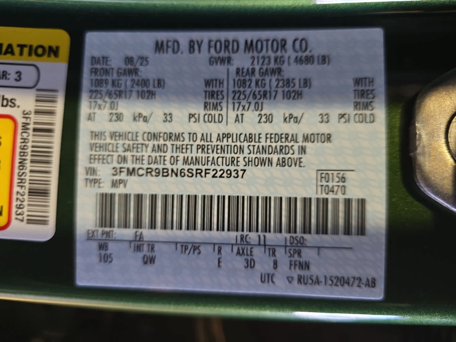 new 2025 Ford Bronco Sport car, priced at $32,595