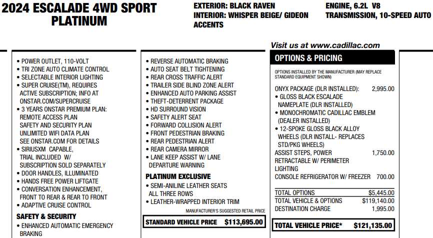 used 2024 Cadillac Escalade car, priced at $99,387