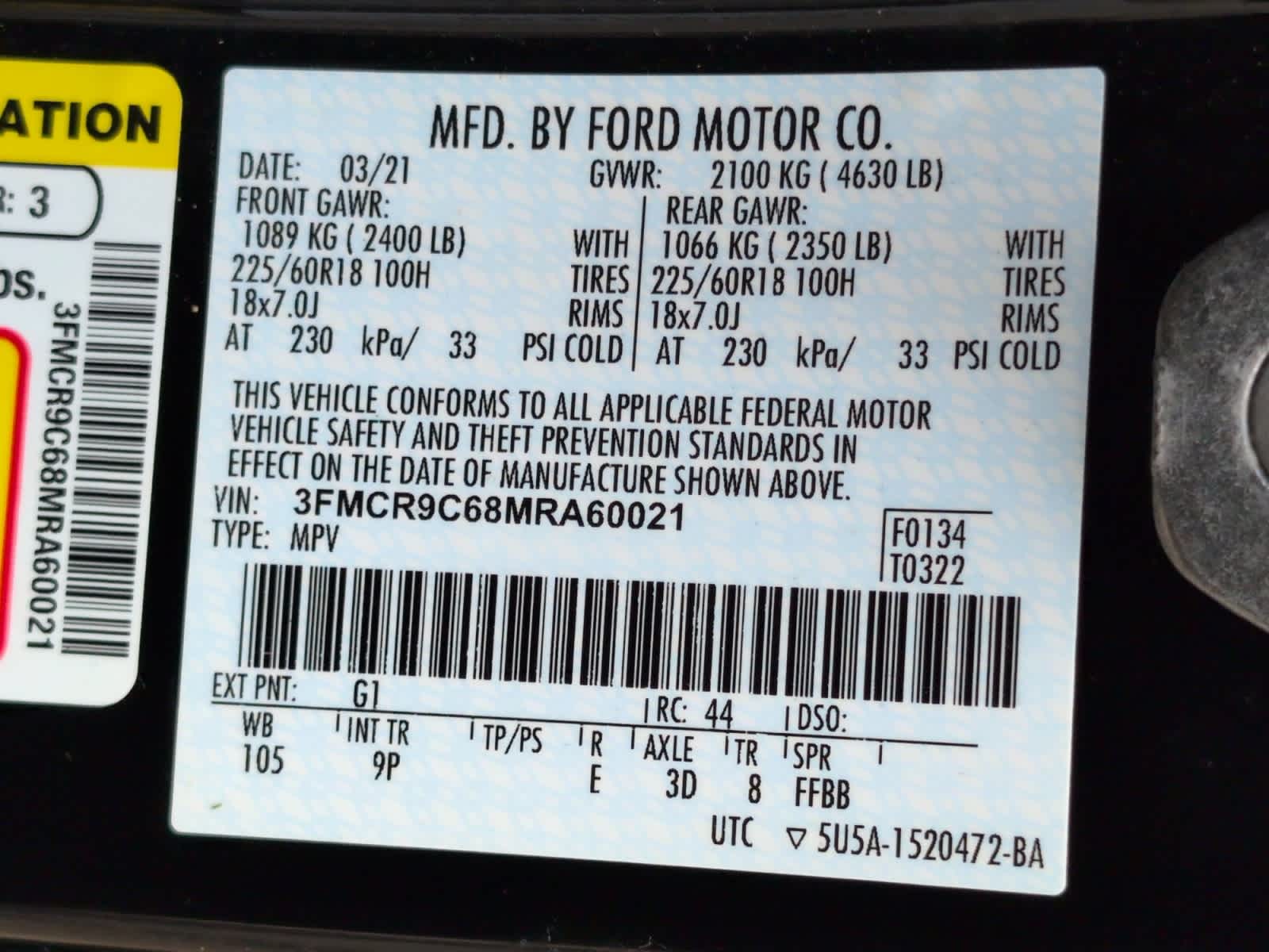 used 2021 Ford Bronco Sport car, priced at $24,497