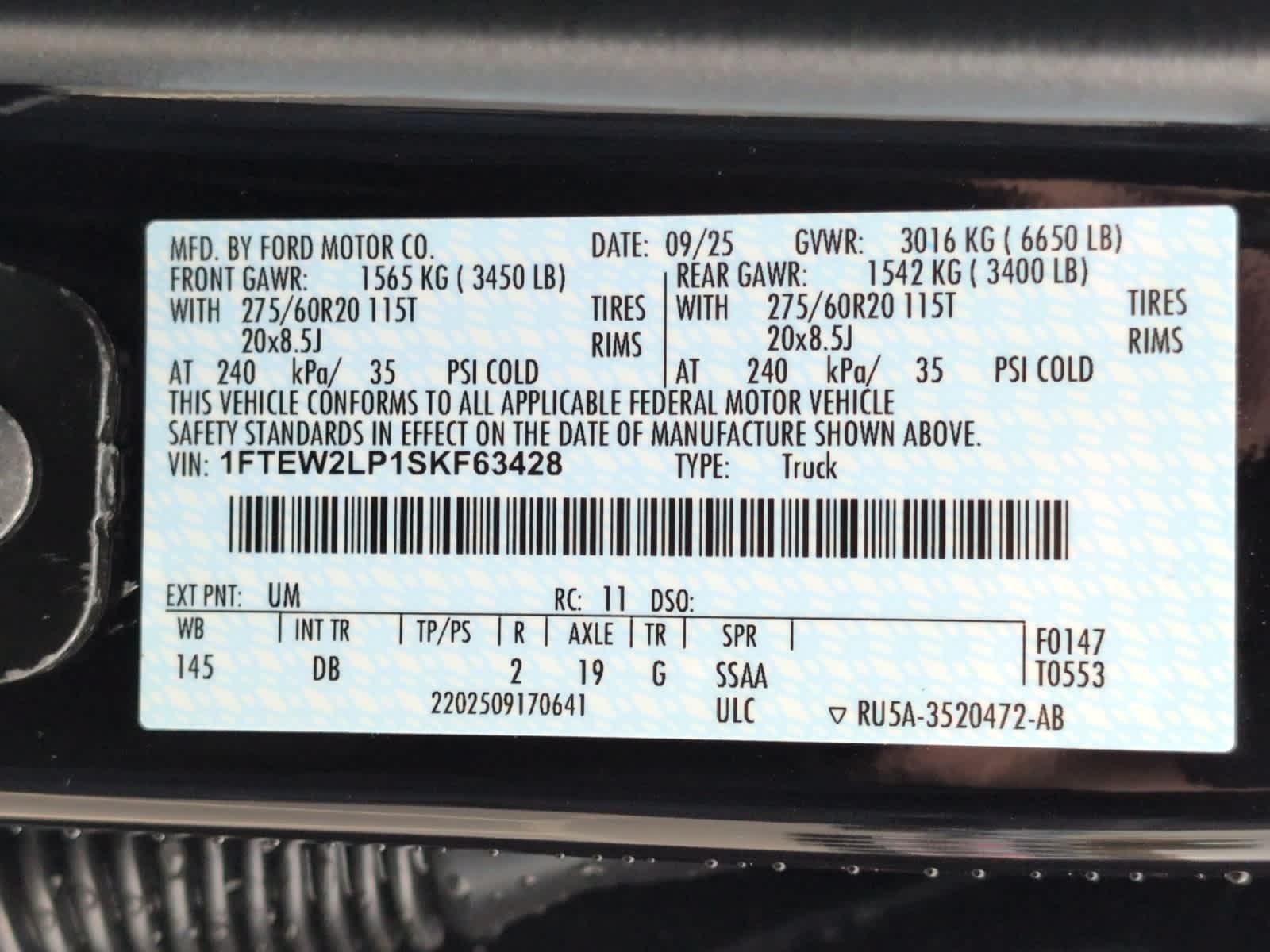 new 2025 Ford F-150 car, priced at $54,170