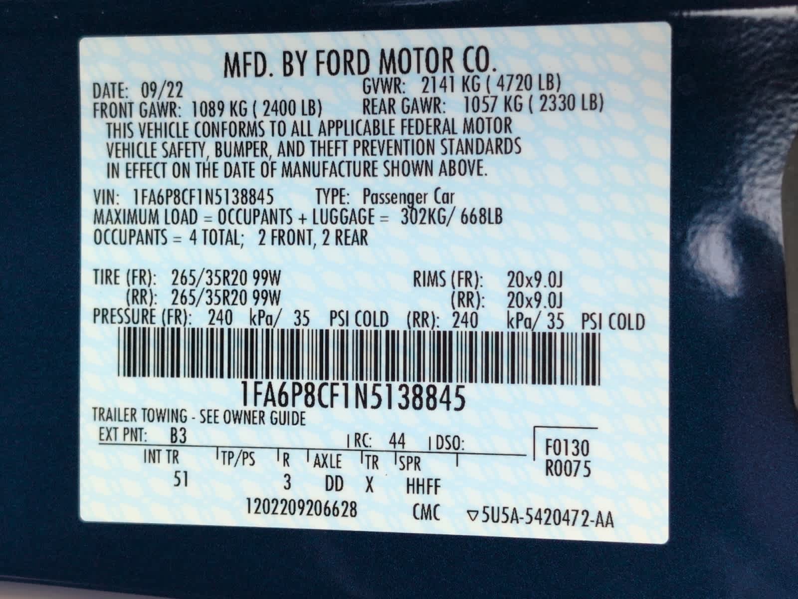 used 2022 Ford Mustang car, priced at $38,497