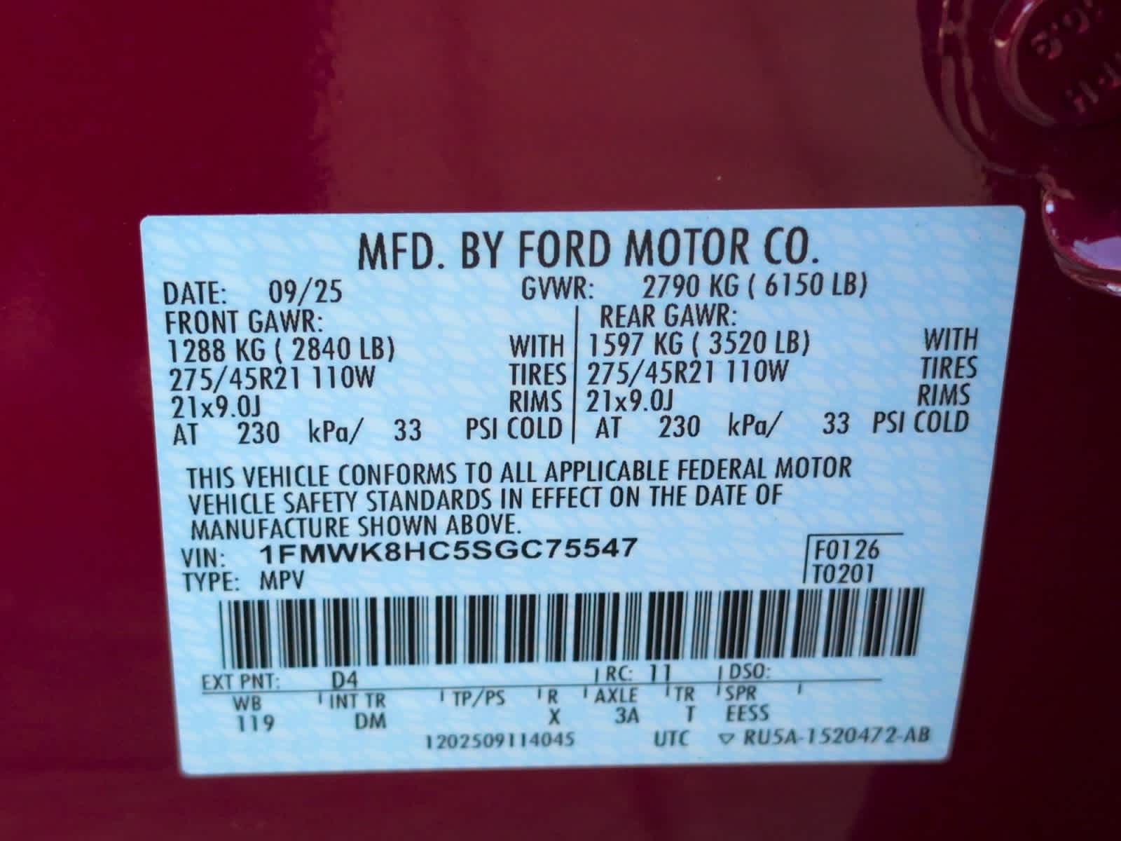 new 2025 Ford Explorer car, priced at $62,040