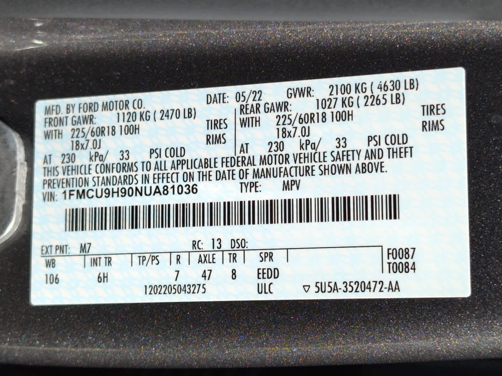 used 2022 Ford Escape car, priced at $25,998