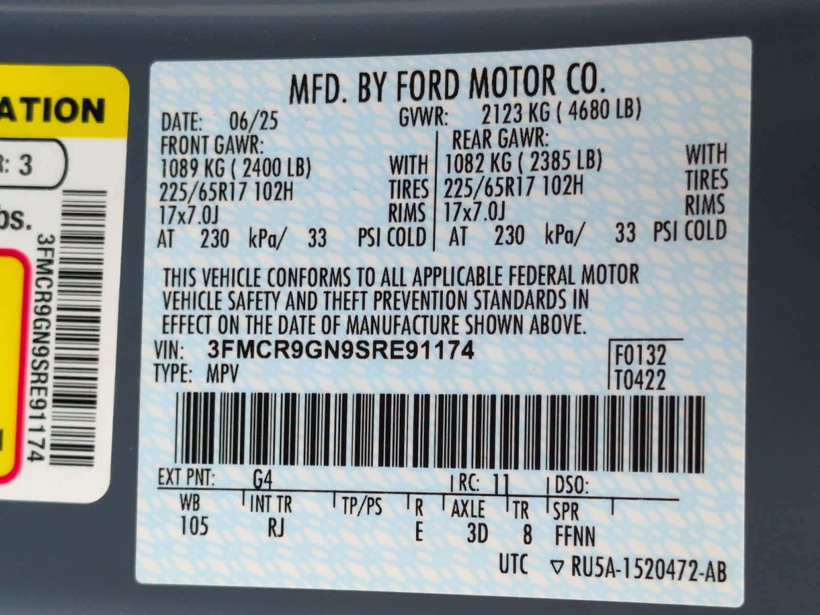 new 2025 Ford Bronco Sport car, priced at $38,667