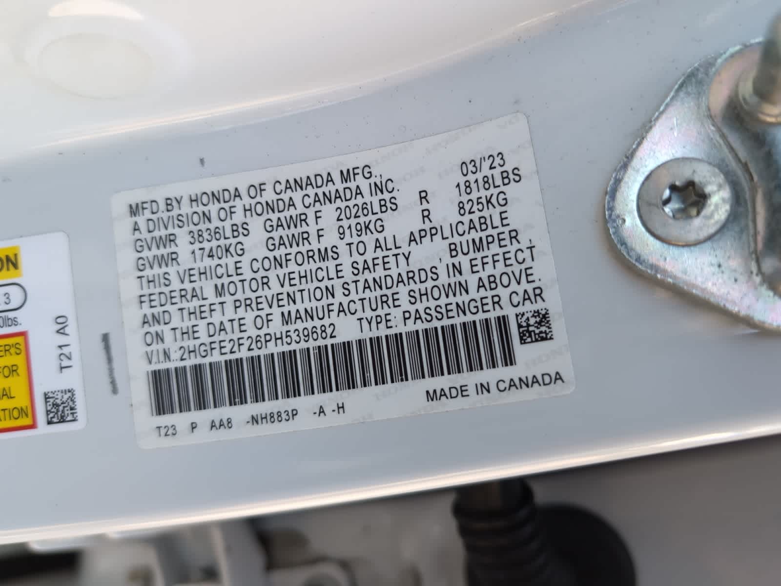used 2023 Honda Civic car, priced at $23,298