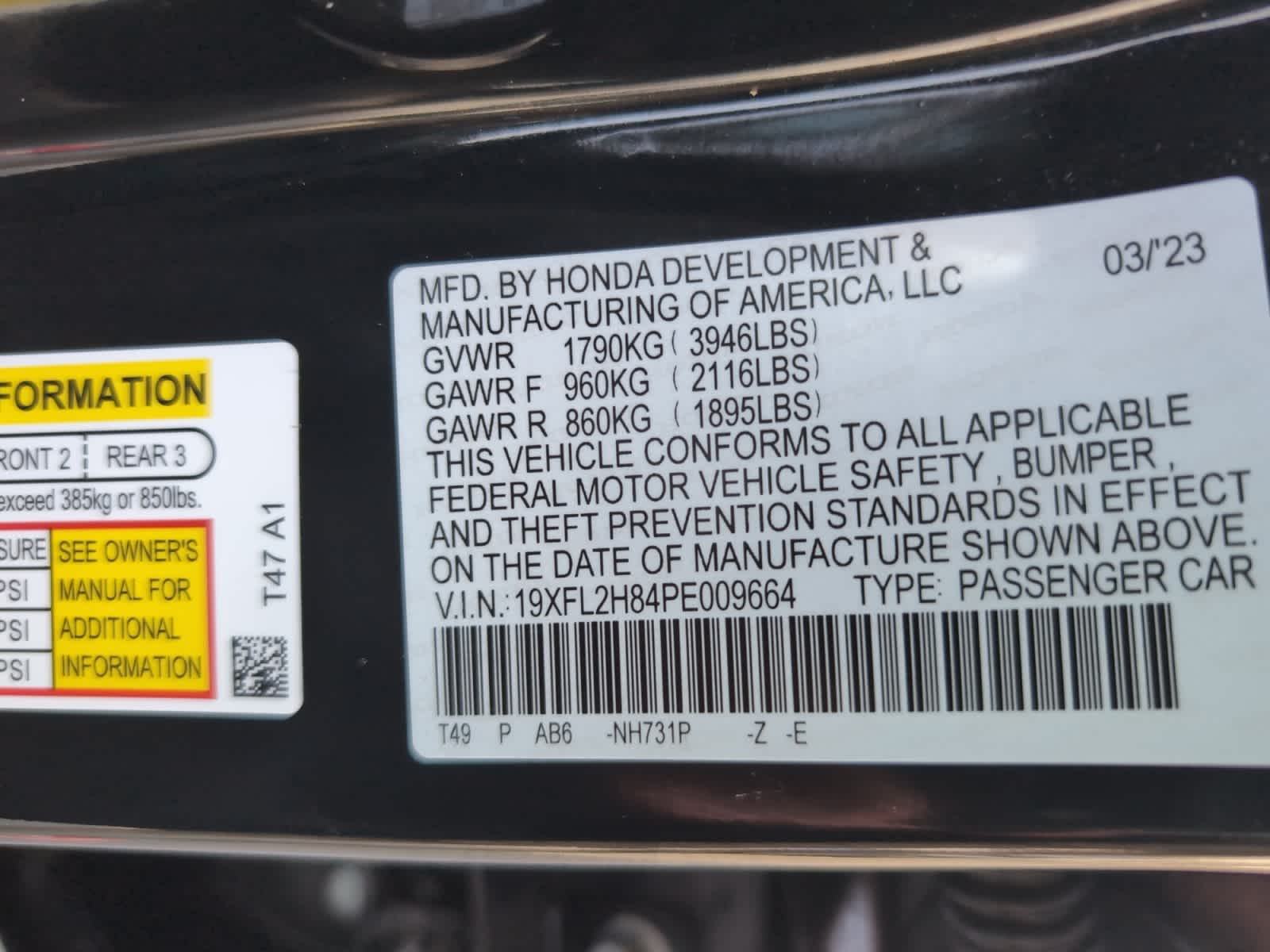 used 2023 Honda Civic car, priced at $22,498